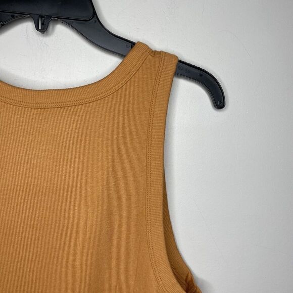 A NEW DAY Tank Womens 1X Orange Ribbed Sleeveless Top NEW Cotton Modal Spandex - Picture 5 of 7